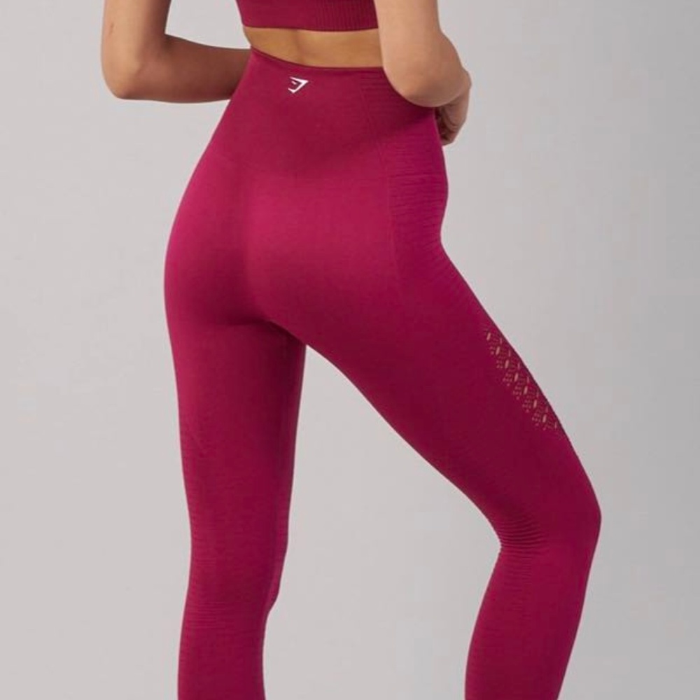 Gymshark Energy High Waisted Leggings Beet, XS - Picture 5 of 8
